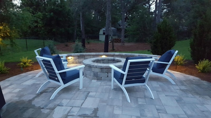 Fire Pit Installation Project in Navarre